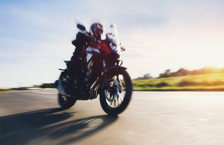 Motorbike on the road